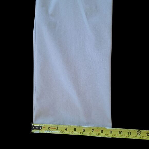 Eddie Bauer Mens Khaki Chino Pants Size 34 LONG FLat Front 100% Cotton Twill - Picture 12 of 14